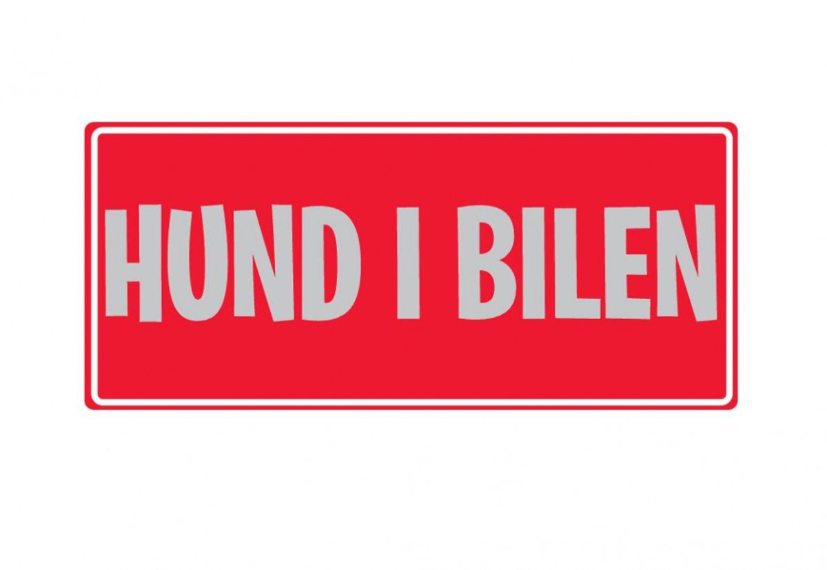 Hund I Bilen Klistremerke