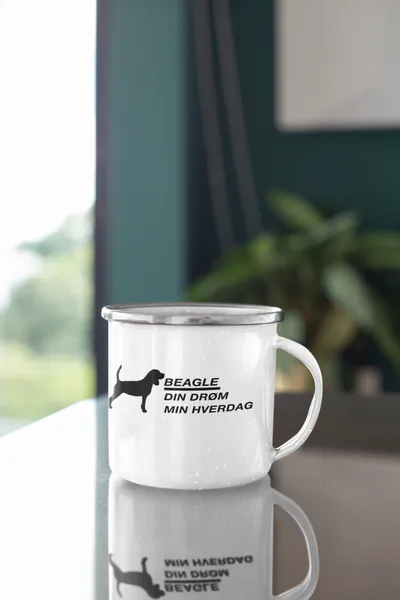 Hovedbilde Beagle emaljert kopp